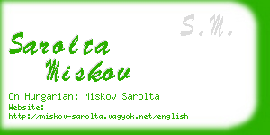 sarolta miskov business card